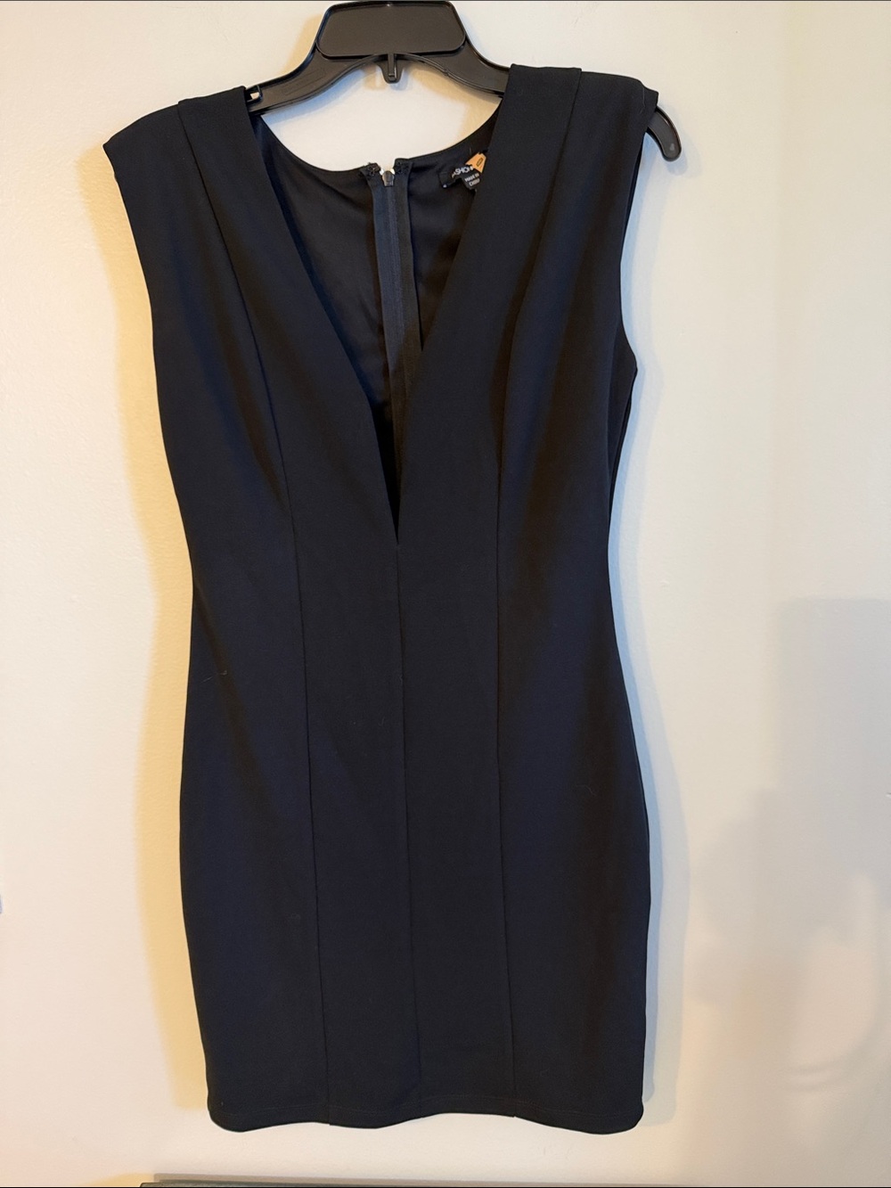 Fashion Nova Black Sleeveless V-Neck Mini Dress